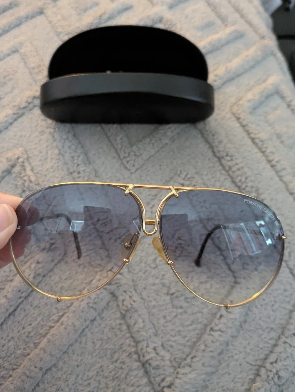 Vintage 80's Porsche Design by Carrera 5623 Gold Frame Aviator Sunglasses